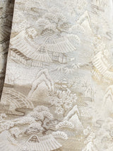 Metallic Pagoda Motif Brocade Japanese Cape Jacket arcadeshops.com