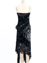 Donna Karan Devore Velvet Layered Dress Dress arcadeshops.com