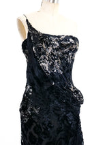 Donna Karan Devore Velvet Layered Dress Dress arcadeshops.com