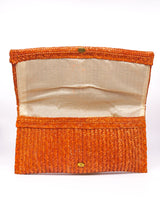 Caramel Raffia Clutch Accessory arcadeshops.com