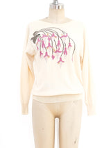 Floral Intarsia Cashmere Sweater Top arcadeshops.com