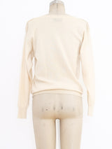 Floral Intarsia Cashmere Sweater Top arcadeshops.com