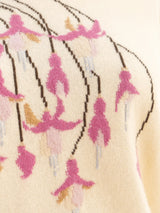 Floral Intarsia Cashmere Sweater Top arcadeshops.com