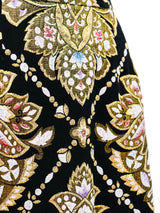 Metallic Brocade Maxi Skirt Bottom arcadeshops.com