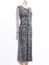 Jean Paul Gaultier Knit Sweater Printed Mesh Dress Dress arcadeshops.com