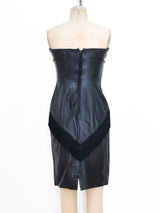 Fringed Leather Bustier Dress Dress arcadeshops.com