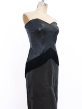 Fringed Leather Bustier Dress Dress arcadeshops.com