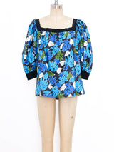 Yves Saint Laurent Floral Blouse Top arcadeshops.com