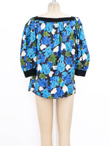 Yves Saint Laurent Floral Blouse Top arcadeshops.com