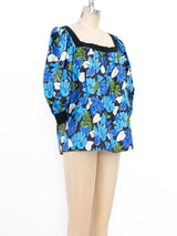 Yves Saint Laurent Floral Blouse Top arcadeshops.com