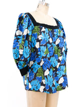 Yves Saint Laurent Floral Blouse Top arcadeshops.com