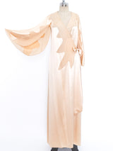 1930's Peach Satin Wrap Robe Jacket arcadeshops.com
