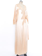 1930's Peach Satin Wrap Robe Jacket arcadeshops.com
