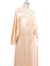 1930's Peach Satin Wrap Robe Jacket arcadeshops.com