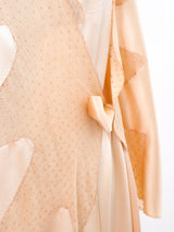 1930's Peach Satin Wrap Robe Jacket arcadeshops.com