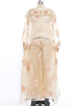 Floral Embroidered Organza Dress Dress arcadeshops.com