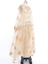 Floral Embroidered Organza Dress Dress arcadeshops.com