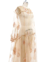 Floral Embroidered Organza Dress Dress arcadeshops.com