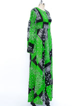 Bandana Printed Maxi Dress Dress arcadeshops.com