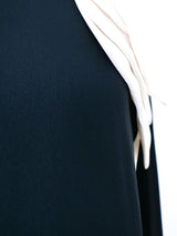 Black and White Silk Chiffon Dress Dress arcadeshops.com