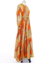 Metallic Brocade Palazzo Jumpsuit Suit arcadeshops.com