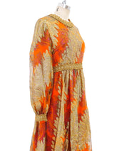 Metallic Brocade Palazzo Jumpsuit Suit arcadeshops.com