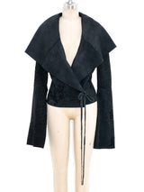 Ann Demeulemeester Draped Leather Jacket Jacket arcadeshops.com