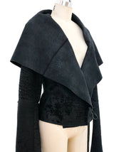 Ann Demeulemeester Draped Leather Jacket Jacket arcadeshops.com