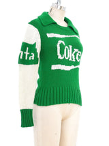 Novelty Coca Cola Logo Sweater Top arcadeshops.com