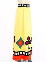 Malcolm Starr Playing Card Applique Skirt Bottom arcadeshops.com