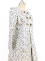 Malcolm Starr Metallic Brocade Mini Dress Dress arcadeshops.com