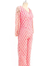 1960's Pink Eyelet Jumpsuit Suit arcadeshops.com