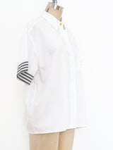 Chanel Logo Short Sleeve Shirt Top arcadeshops.com