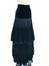 Dolce and Gabbana Tiered Maxi Skirt Bottom arcadeshops.com