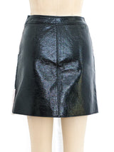 Courreges Shag Textured Zip Front Mini Skirt Bottom arcadeshops.com