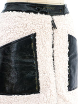 Courreges Shag Textured Zip Front Mini Skirt Bottom arcadeshops.com