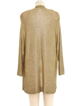 Gold Beaded Open Front Cardigan Jacket arcadeshops.com