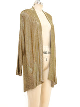 Gold Beaded Open Front Cardigan Jacket arcadeshops.com