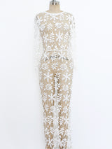 Hand Crochet Gown with Train Dress arcadeshops.com