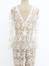 Hand Crochet Gown with Train Dress arcadeshops.com