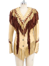 Fringed Leather Western Jacket Jacket arcadeshops.com