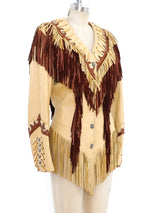 Fringed Leather Western Jacket Jacket arcadeshops.com