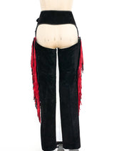 Fringed Suede Western Chaps Bottom arcadeshops.com