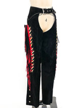 Fringed Suede Western Chaps Bottom arcadeshops.com