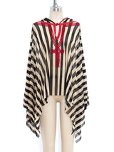 Jean Paul Gaultier Striped Mesh Poncho Top arcadeshops.com