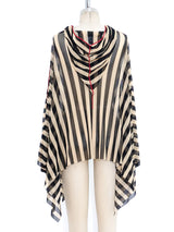 Jean Paul Gaultier Striped Mesh Poncho Top arcadeshops.com