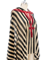 Jean Paul Gaultier Striped Mesh Poncho Top arcadeshops.com