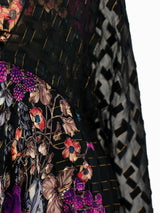 Floral Printed Silk Chiffon Dress Dress arcadeshops.com
