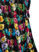 Floral Printed Silk Chiffon Blouse Top arcadeshops.com