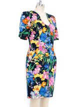 Ungaro Floral Cotton Dress Dress arcadeshops.com